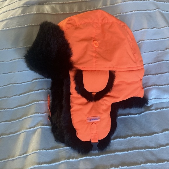 Rabbit fur lined winter trapper hat -Adult Large - Picture 2 of 4